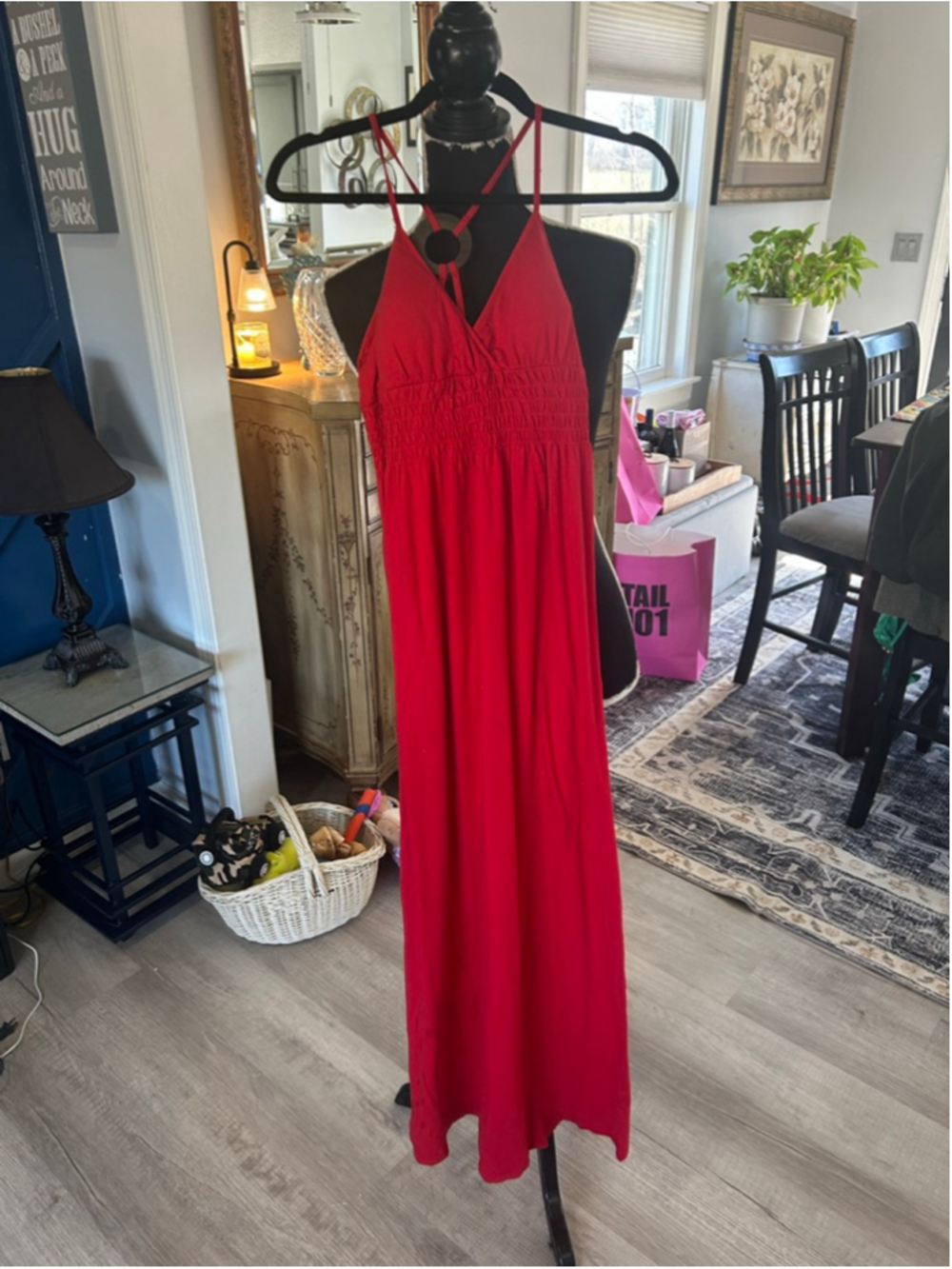 Women's Energia Red Maxi Dress Juniors M